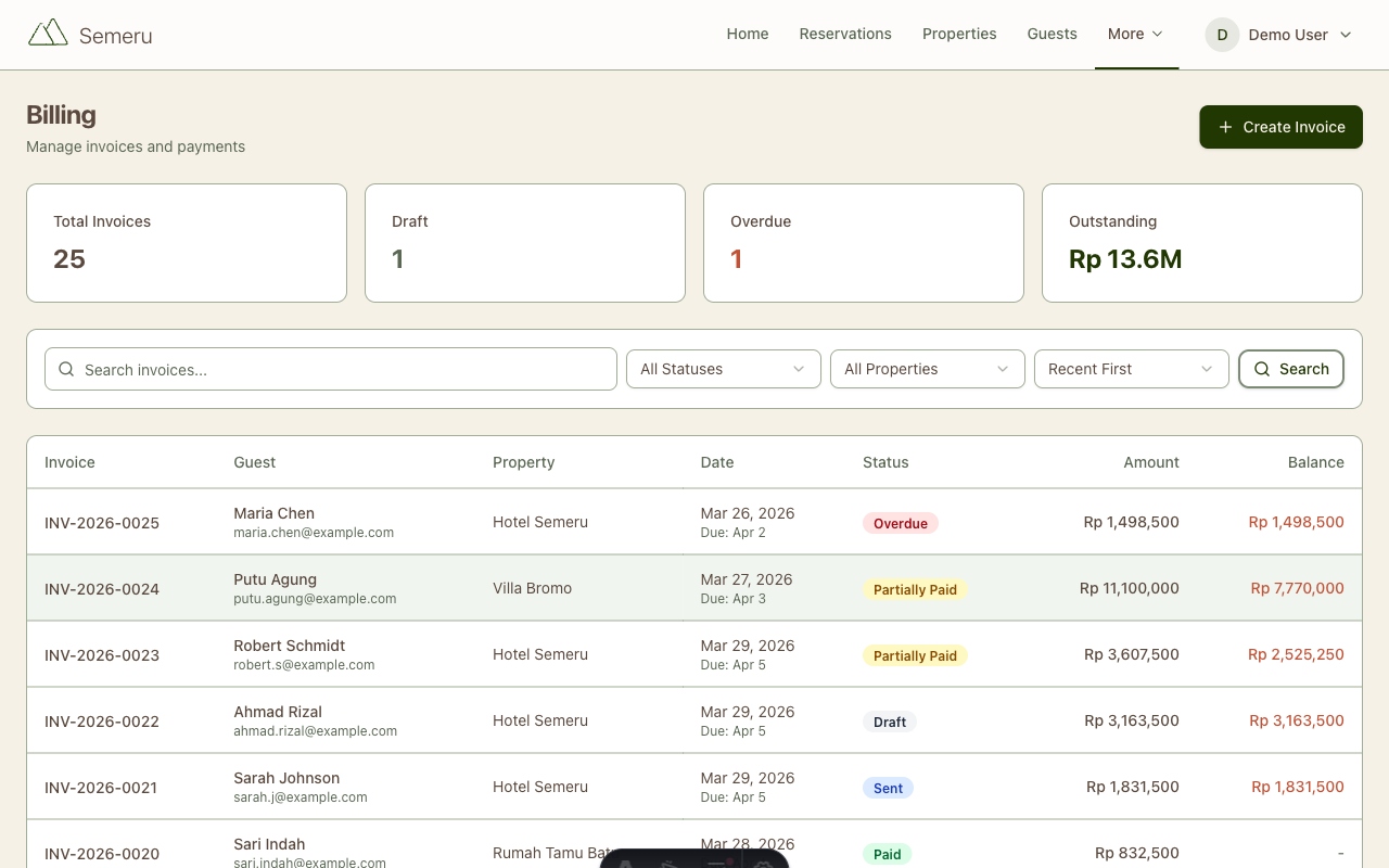 Billing & Invoicing with Semeru
