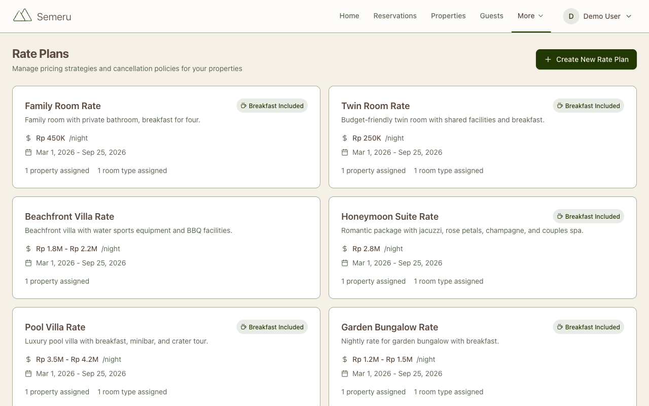 Dynamic Rate Plans